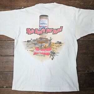 Vintage 1995 Budweiser Anthill This Bud's For You T-Shirt Sz L Single Stitch Ant